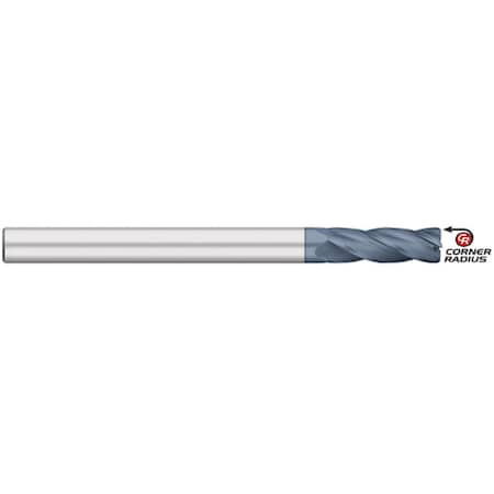 5/16 Carbide Endmill 4 Flute Extra Long W/Corner Radius ALTIN Coat
